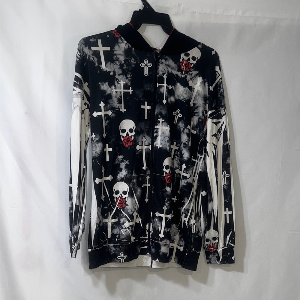 Black and White Skull Hoodie